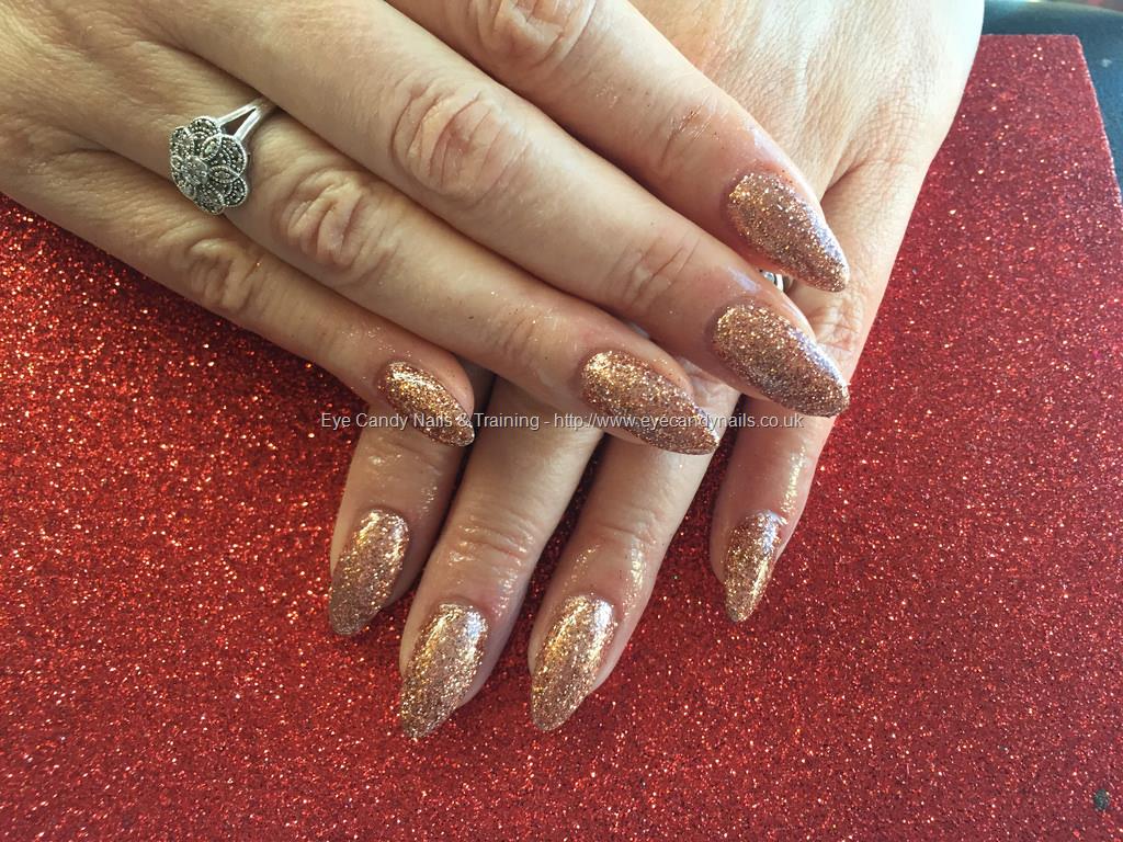 Dev Guy - Acrylic Nails With Rose Gold Glitter Dust. Nail Technician:Joanne  Duckmanton on 20 December 2014 at 10:52